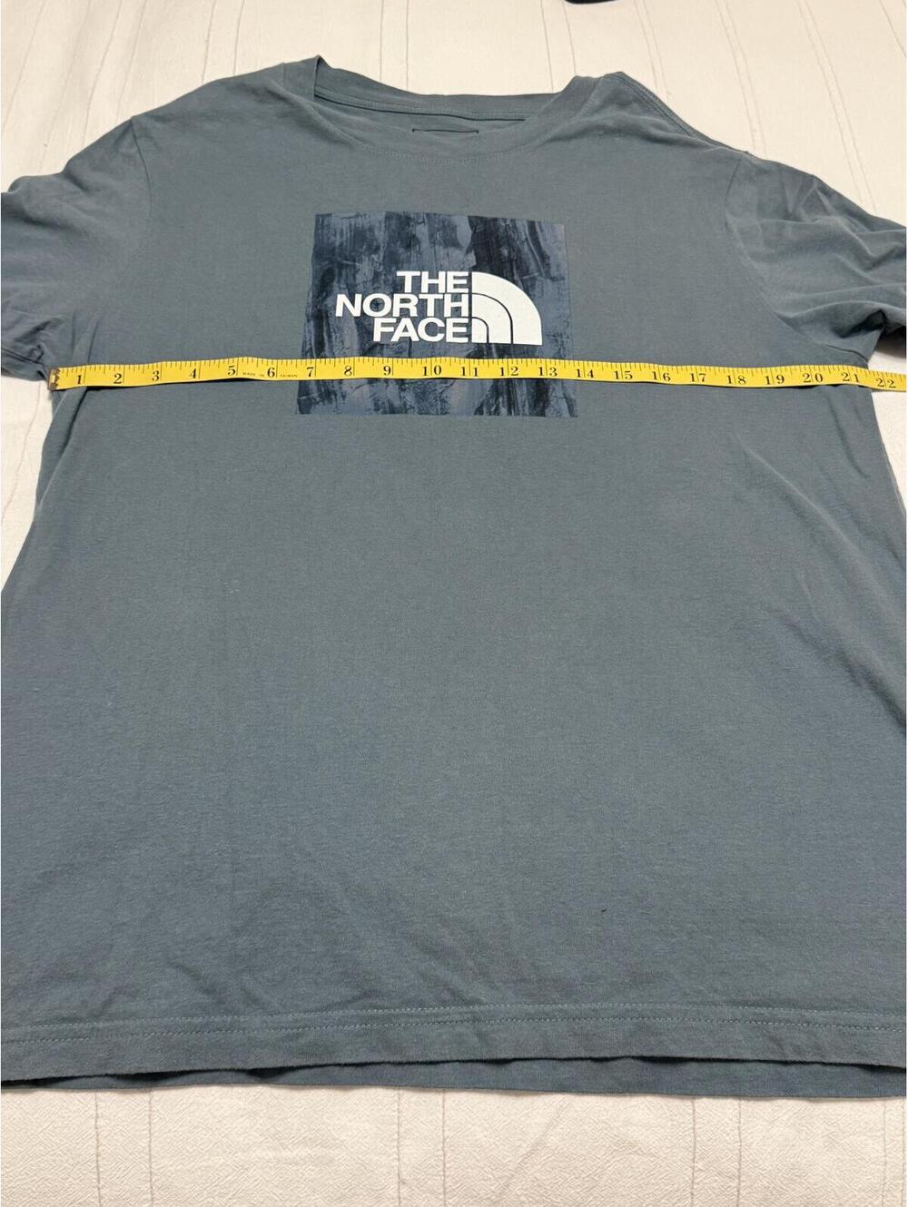 The North Face Box Logo Graphic Tee Men's Large Slate Blue Short Sleeve - Picture 4 of 5